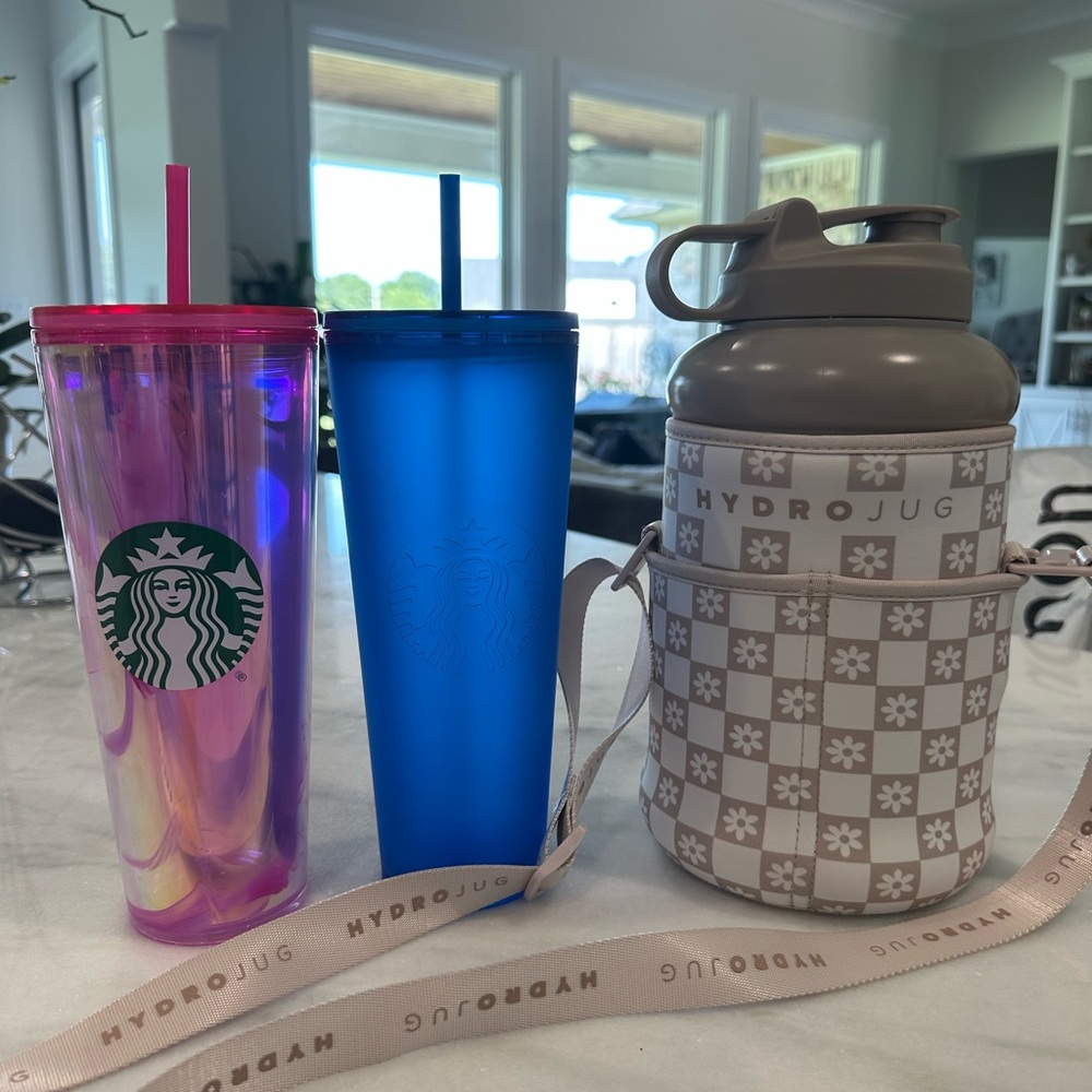 Starbucks Pink Tumbler with HydroJug Bundle